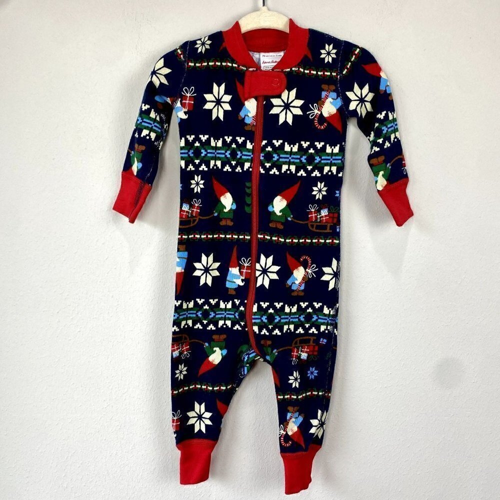 Hanna Andersson Christmas Organic Zip Sleeper 6-12M